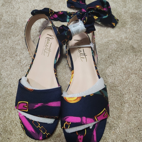 Vaneli Women's Multicolor Patterned Sandals - Picture 1 of 5